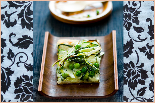 asparagus peas zucchini green vegetables tart