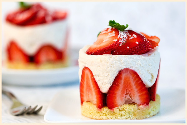 strawberry cake fraisier rhubarb sweet french
