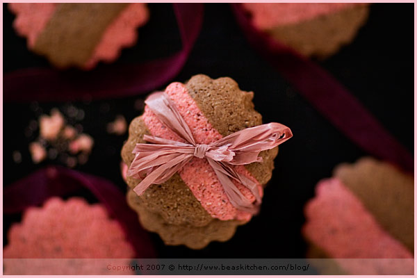 chocolate biscuits roses reims pink