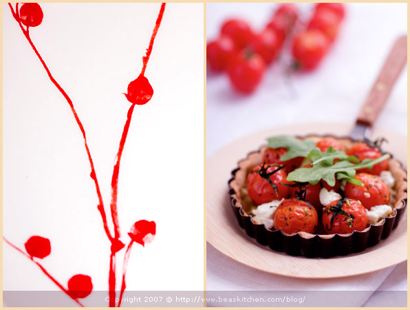 food stying tartine gourmande fennel cherry tomato tartlet balsamic crust