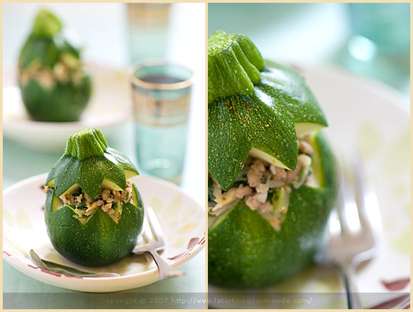 stuffed eight ball round zucchini