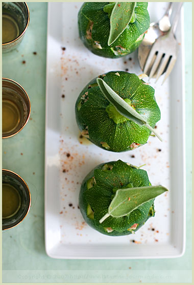 stuffed eight ball round zucchini