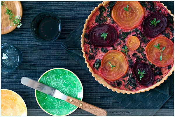 amaranth beet tart olive oil crust