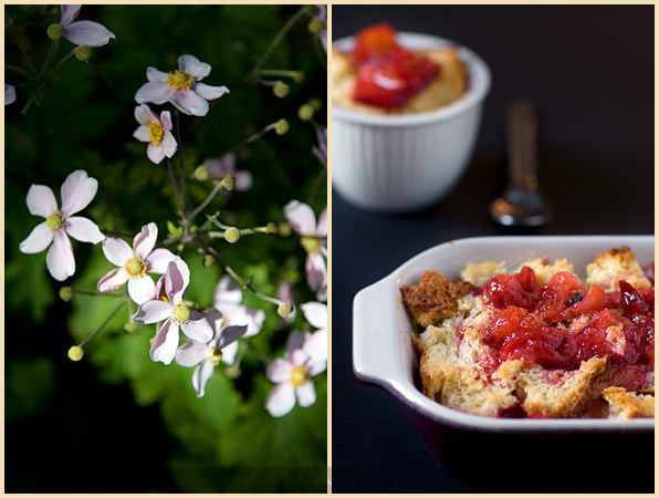 plum brioche pudding