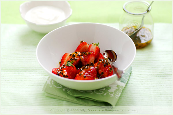 strawberry passion fruit syrup yogurt