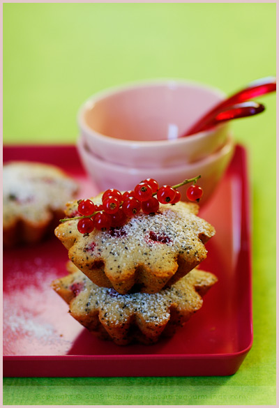 lemongrass poppy seeds red currant teacake almond