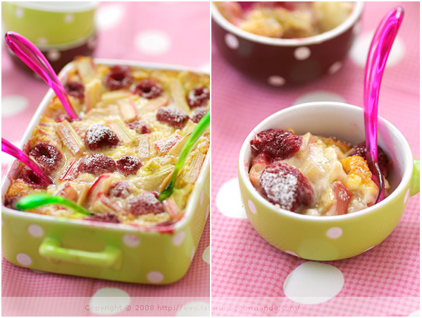 clafoutis rhubarb raspberry