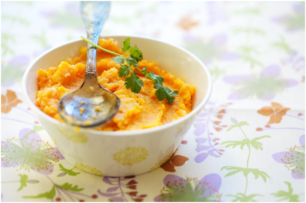 coriander coconut carrot mash