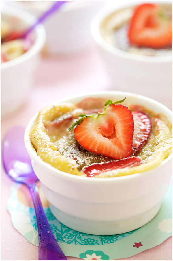 Orange Strawberry  Rhubarb Clafoutis