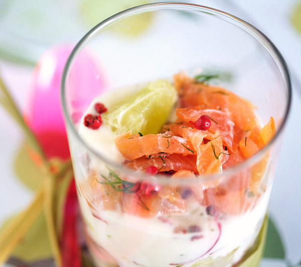 Smoked salmon verrine - Marie Food Tips