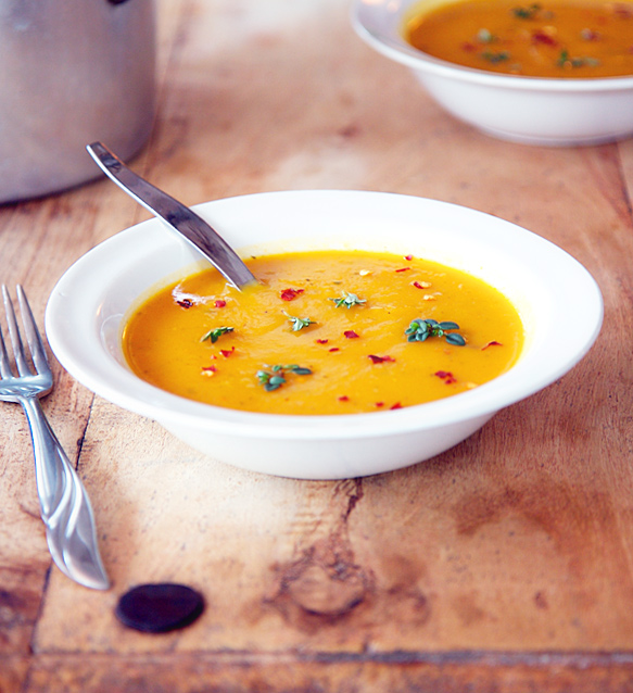 butternut squash spicy sweet potato soup