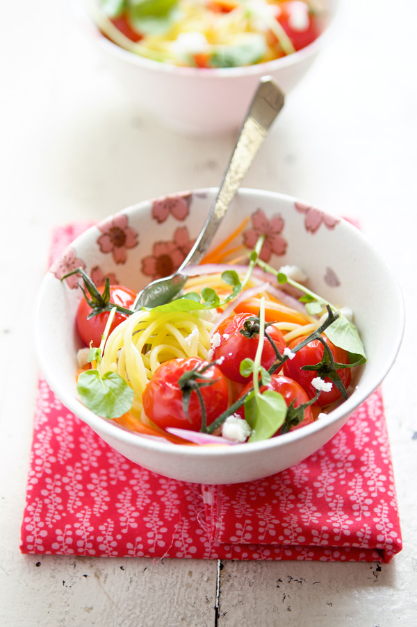 spaghetti gluten free roasted cherry tomatoes