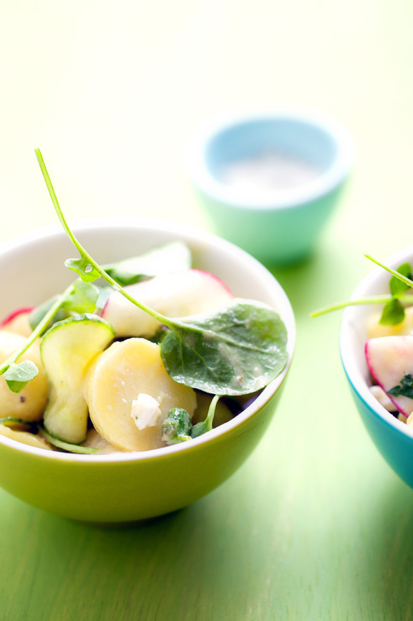 potato salad tahini radish cucumber