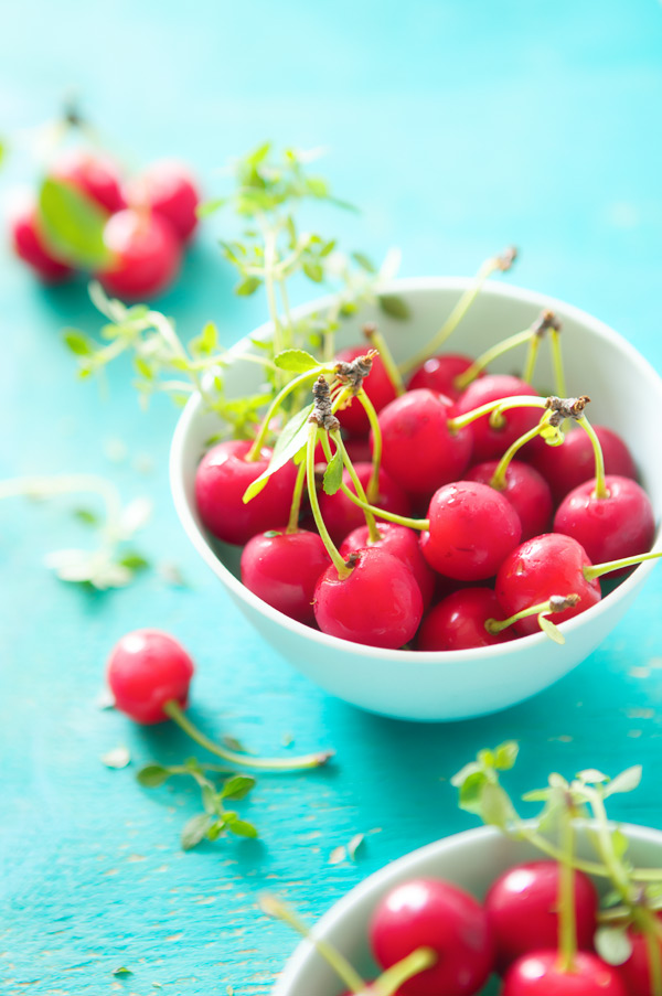 sour cherry soup vanilla lemon thyme cerises aigres