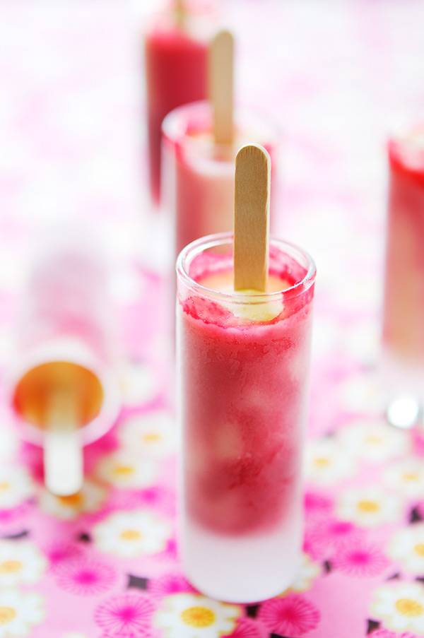 raspberry peach popsicles summer cold