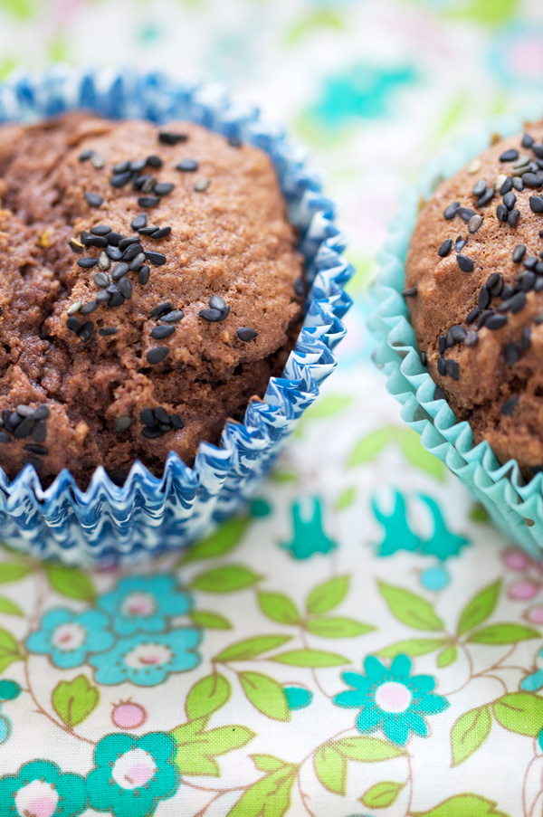 gluten free cocoa banana muffin